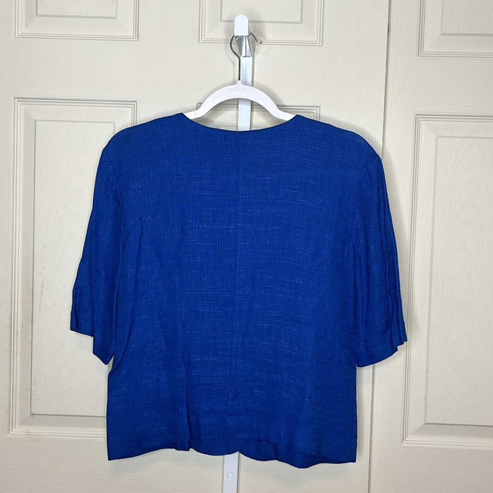 Norton Mcnaughton Vintage Short Sleeve Blazer Size 8 - Picture 6 of 10